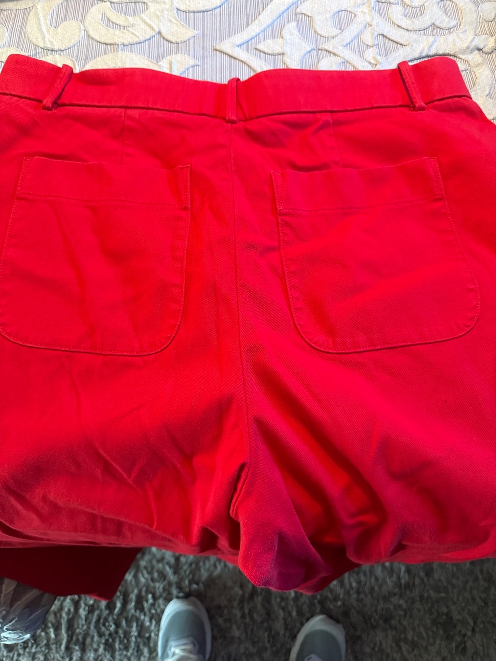 Spanx supersmooth Stretch Twill Cropped Wide Leg Pants - Red - Picture 6 of 7
